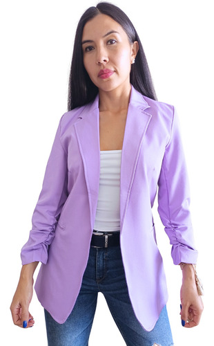 Blazer Harim Tipo Gabardina, Manga Recogida