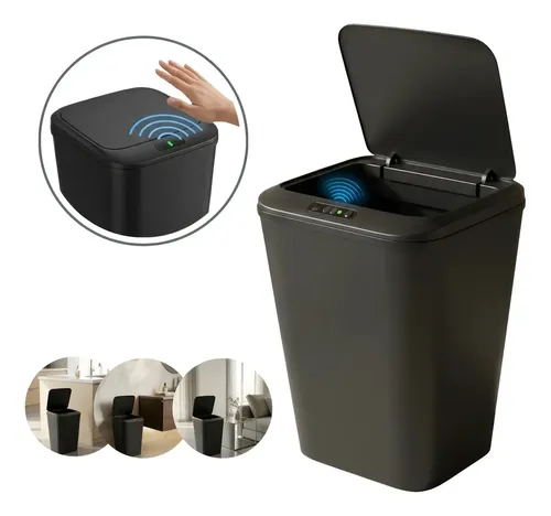 Xiaobang Lixeira Sensor Inteligente Automática Preto De Proximidade 16 Litros Coz