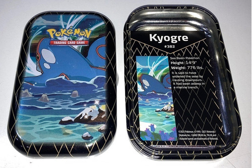 Pokemon Kyogre - Mini Tin Vacía - Para Guardar Cartas