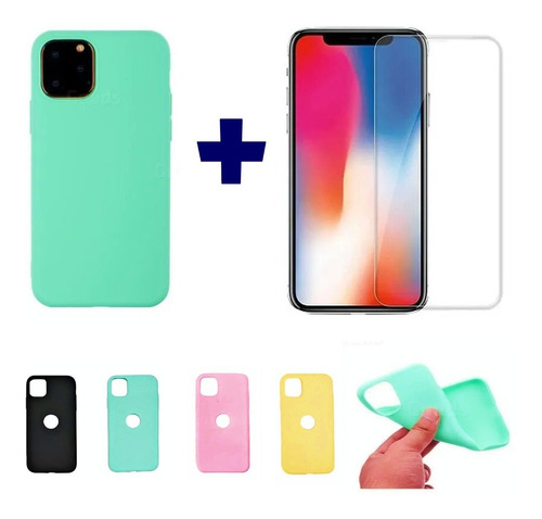 Protector Tpu Soft Fino iPhone X / Xs + Vidrio Templado