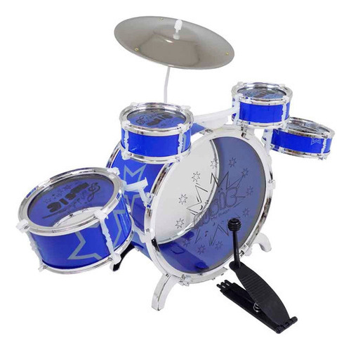 Bateria Infantil Musical Pura Diversao C/ Banco Fenix Cor Estampado