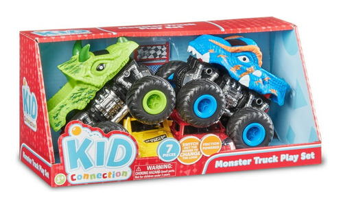 Set De Camiones Monster, Kid Connection. Juguete Importado