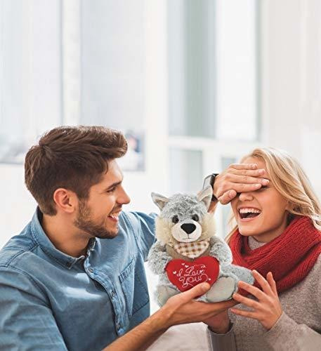 Dollibu Tamaño De Lobo Sentado: 9 Pulgadas Te Amo Pdckl