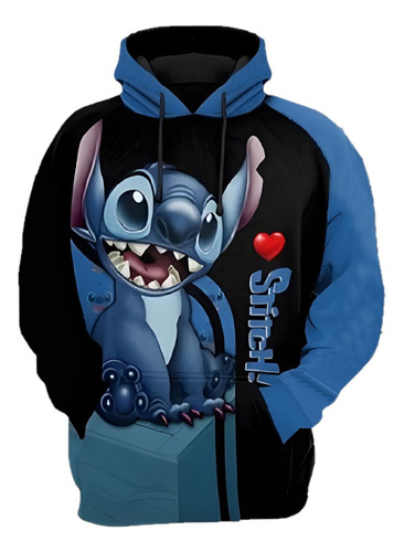 Sudadera Con Estampado Colorido Digital Stitch Love De Moda