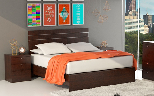 Respaldo Sommier 2 Plazas Nature Melamina 1,80 Mts. Mosconi