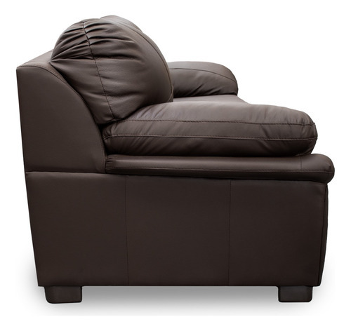 Sofa De Piel - Génova - Conforto Muebles Color Chocolate