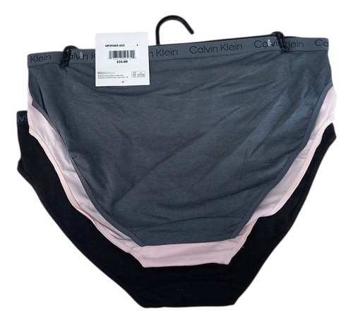 Pack 3 Calzón Bikin Calvin Klein Origina Qp2936x-652 Talla L