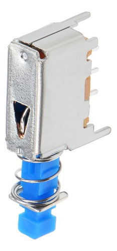 Interruptor De Botón Uxcell Push Spst 3 Pin 1 Posición Azul