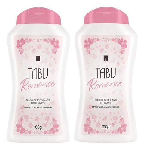 Talco Tabu 100g Romance - Kit Com 2un