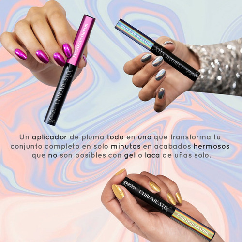 Aplicador Para Uñas Efecto Espejo Gelish Chrome Stix 0.5gr Color Fucsia Mirror