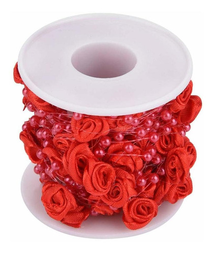 8 Ft Roll Rose Artificial Pearl Wire Beads Garland String