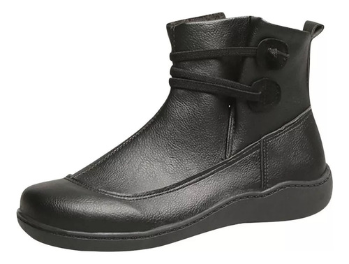 Botas De Cuero Vintage Planas Impermeables V 541 Para Mujer