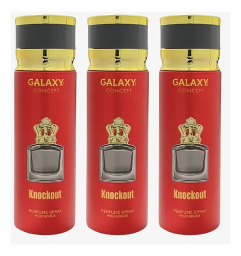 Perfume Masculino Spray Knockout Presente P/ Marido Esposo Pai Namorado Ficante Amigo Galaxy Toque Seco Forte Fixação E Projeção Perfume Assinatura