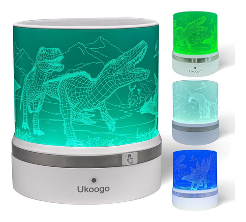 Ukoogo Luz Nocturna 3d De Dinosaurio, Luz De Dinosaurio Para