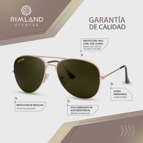 Imagen 5 de 7 de Anteojos De Sol Lentes Sol Rimland Legendary