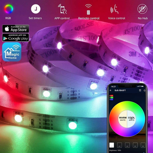 Tira Led Wifi+control/20m Para Luz Alexa+google Home