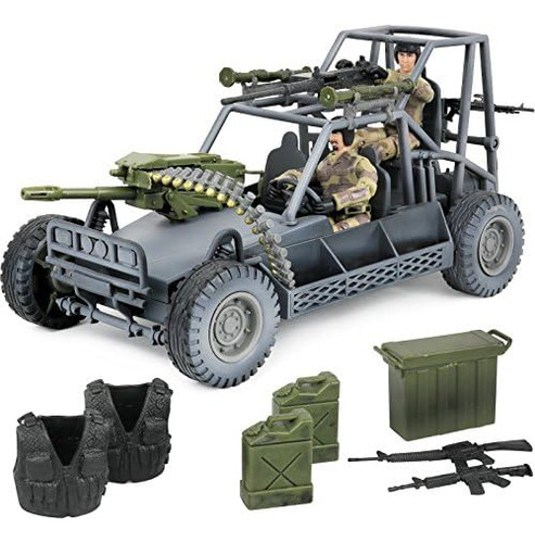 Click N Play Buggy De Vehículo Militar De La Patrulla Del De