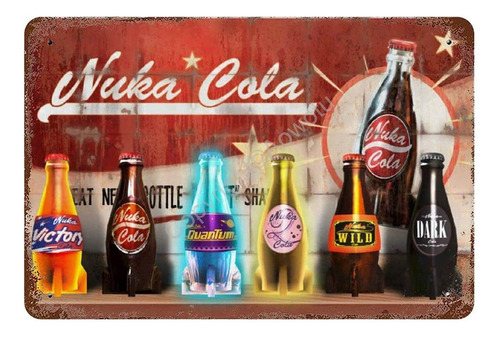 Fenarenes Nuka Cola - Cartel De Hojalata Vintage, Placas De