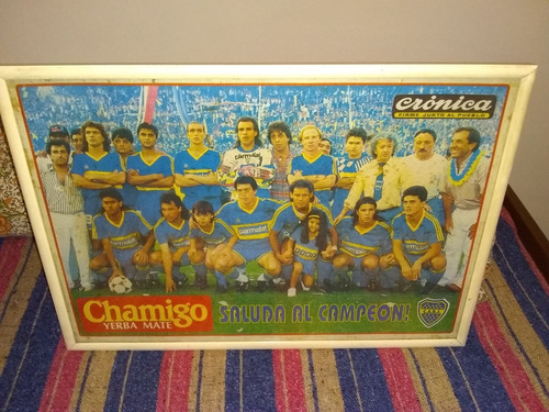 Poster Boca Juniors 1992- Enmarcado(41 Cm Alto X 57 Cm Larg)