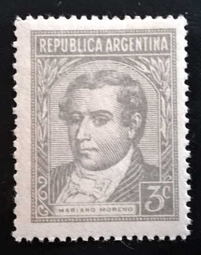 Argentina, Sello Gj 889 Moreno 3c Sf Gris Claro Mint L14035