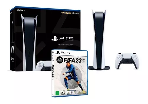 Console Playstation 5 2022, 825GB + 1 Controle Sony + FIFA 23 Lançamento -  Faz a Boa!