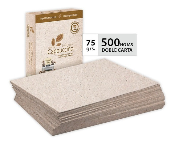 Papel Reciclado Cappuccino Doble Carta - Paquete C 500 Hojas | Envío gratis