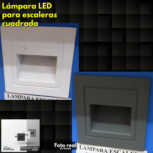 Lampara Led Escaleras 3w 6000k 85-265v Ip65 Estrias Blanca
