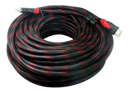 Imagen 4 de 5 de Cable Hdmi A Hdmi 15mts Mallado Full Hd Pc Dvr Monitor Cctv