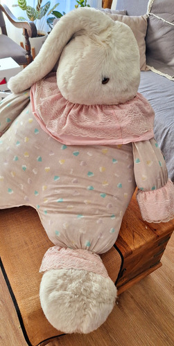 Muñeco Peluche Almohadon Infantil Coneja Gigante Liquido! Rosa Claro (Usado)