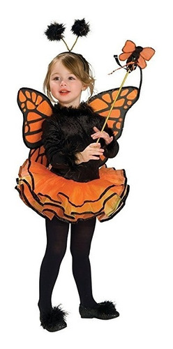 Traje De Niño De Rubie, Naranja De La Mariposa Del Traje-peq