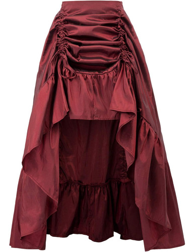 Scarlet Darkness Disfraz Gótico Steampunk Para Mujer, Falda 