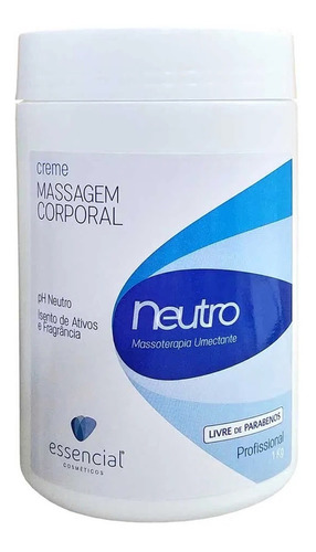 Creme Neutro Massagem Massoterapia Corporal Essencial 1kg