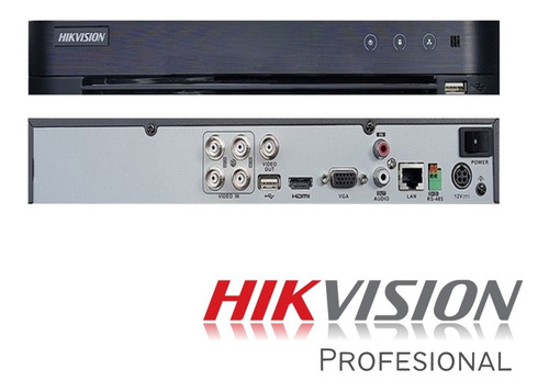 Imagen 2 de 4 de Dvr 4 Canales + 1 Ip H.265 Serie Profesional Hikvision