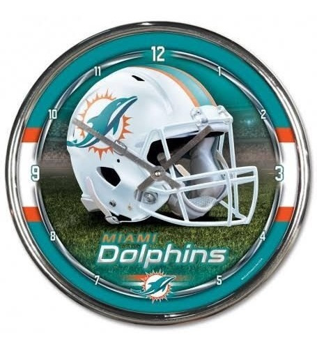 Miami Dolphins Reloj De Pared  Original Nfl