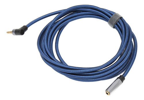 Cable De Audio Hembra A Macho De 3,5 Mm, 4 Polos, 90 Grados