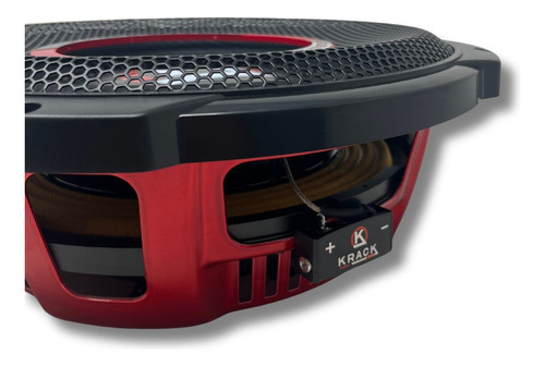 Bocina Tipo Subwoofer Krack Audio Kws-12800(2) Para Carro/camioneta Color Rojo 12 X 12 X 12 X 2 Unidades