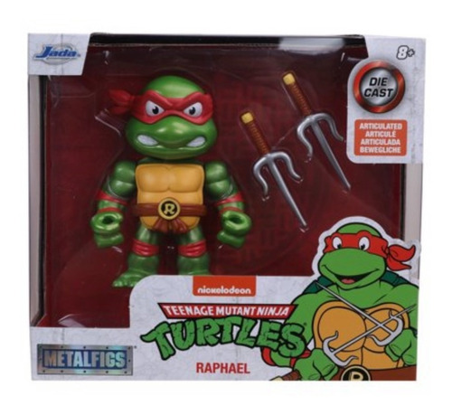 Figura Tortugas Ninja Raphael Metalfigs Articulada Diecast