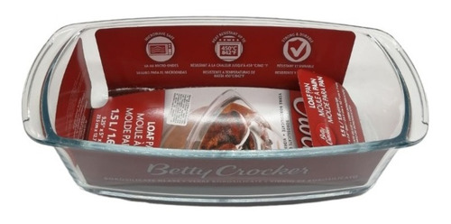 Refractaria En Vidrio Molde Borosilicato Betty Crocker Pan