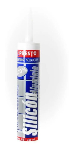 Presto 1 Pz Silicon 100% Aluminio - Cartucho 300 Ml