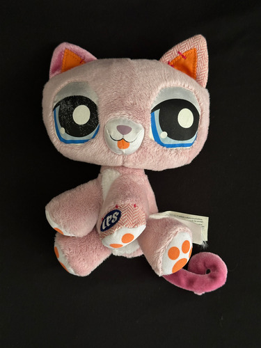 Littlest Pet Shop Gatito Peluche 18 Cm Vintage 2009 Lps Rosa (Usado)