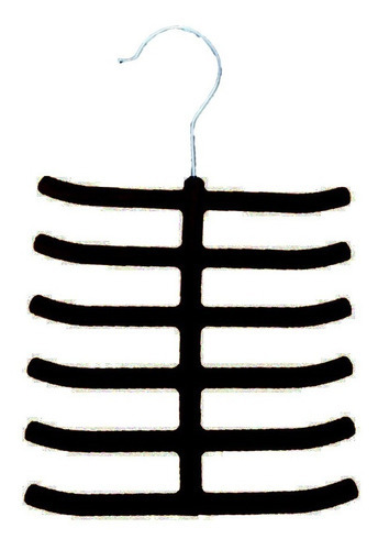Set X 2 Perchas Tercipelo Accesorios Cinturones Organizador Color Negro