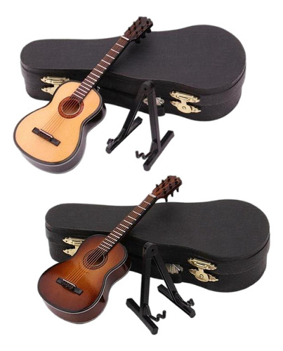 Modelo De Guitarra Con Soporte Y Estuche Regalos Para Niños 
