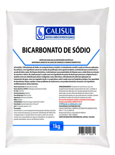 Bicarbonato De Sódio - 1kg
