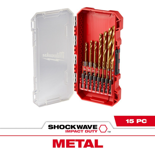 Juego De Brocas De Titanio P/ Metal 15 Pz Milwaukee 48894670