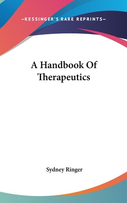 Libro A Handbook Of Therapeutics - Ringer, Sydney