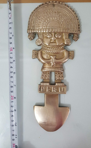 Pieza Arte Figura Colgante Deco Diseño Tumi Colgante 28cm Vr (Usado)
