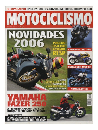 Motociclismo N°94 Yamaha R1 Sp Fazer 250 Bandit 1200s Mt-03