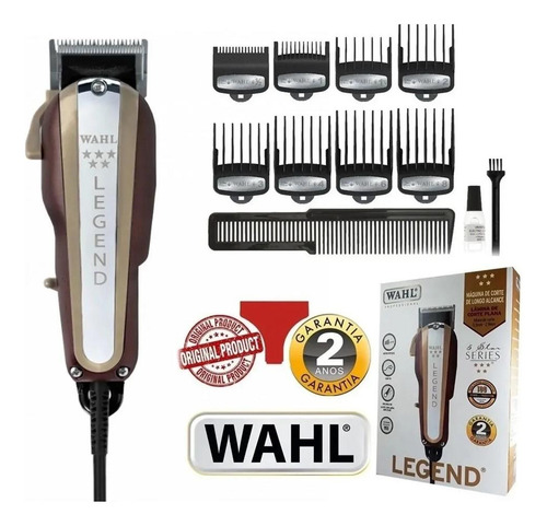 Cortadora de pelo Wahl Professional 5 Star Legend 8147 plateada y roja 220V
