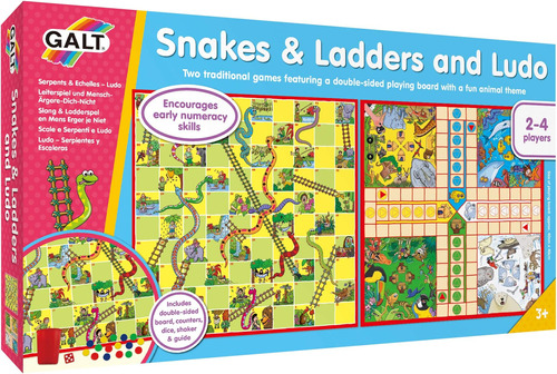 Galt Toys, Snakes & Ladders And Ludo, Juego De Mesa Familiar