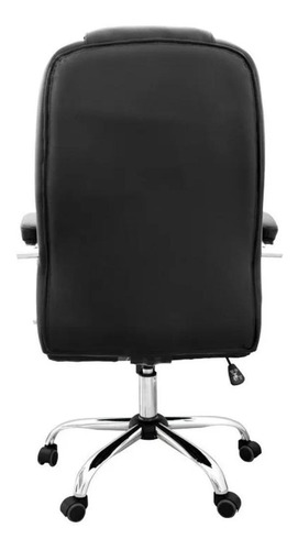 Silla de escritorio Para Tu Casa Gerencial ergonómica negra con tapizado de cuero sintético